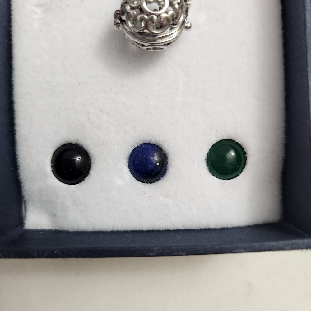 New Chakra Stone Locket Cage Necklace - Picture 2 of 10